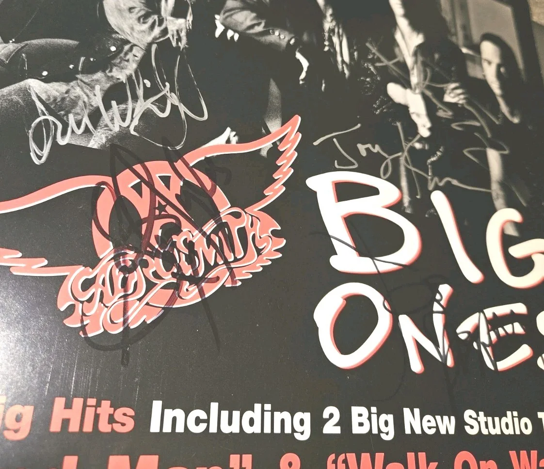 Aerosmith signed 12x12 promo Flat "Big Ones" - autographed by all 5! ACOA COA, image 3