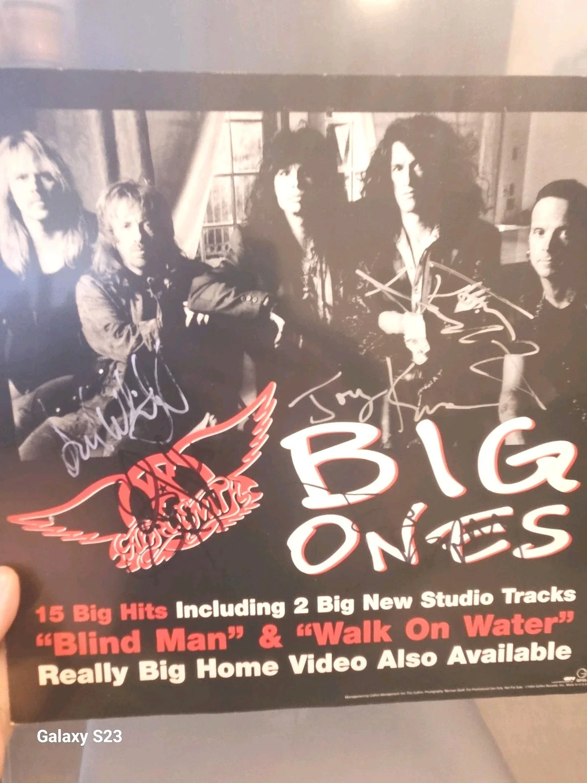 Aerosmith signed 12x12 promo Flat "Big Ones" - autographed by all 5! ACOA COA, image 4