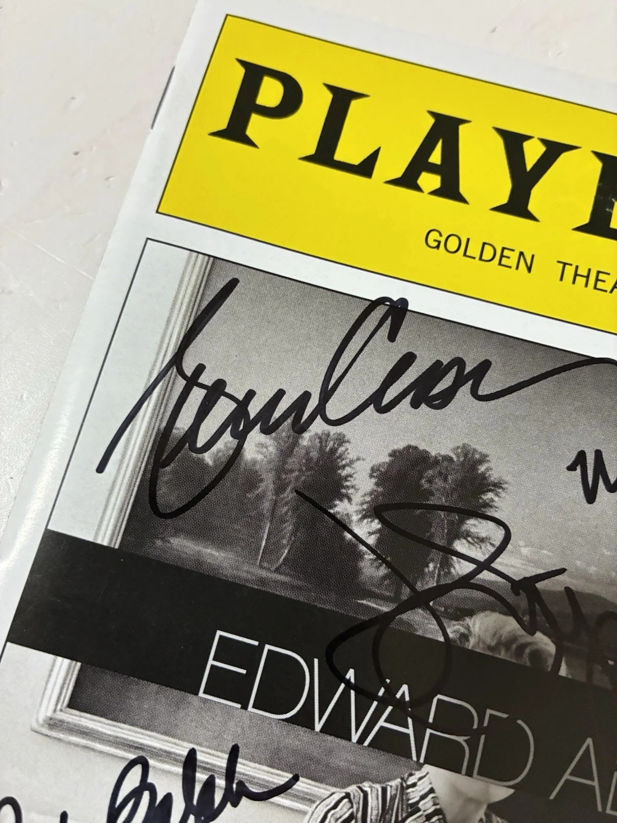 Glenn Close, Bob Balaban, Martha Plimpton, Clair Higgins — A DELICATE BALANCE Broadway Cast Signed Playbill Lithgow Glenn Close Plimpton, image 3