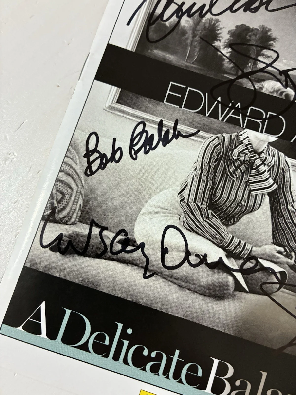 Glenn Close, Bob Balaban, Martha Plimpton, Clair Higgins — A DELICATE BALANCE Broadway Cast Signed Playbill Lithgow Glenn Close Plimpton, image 5