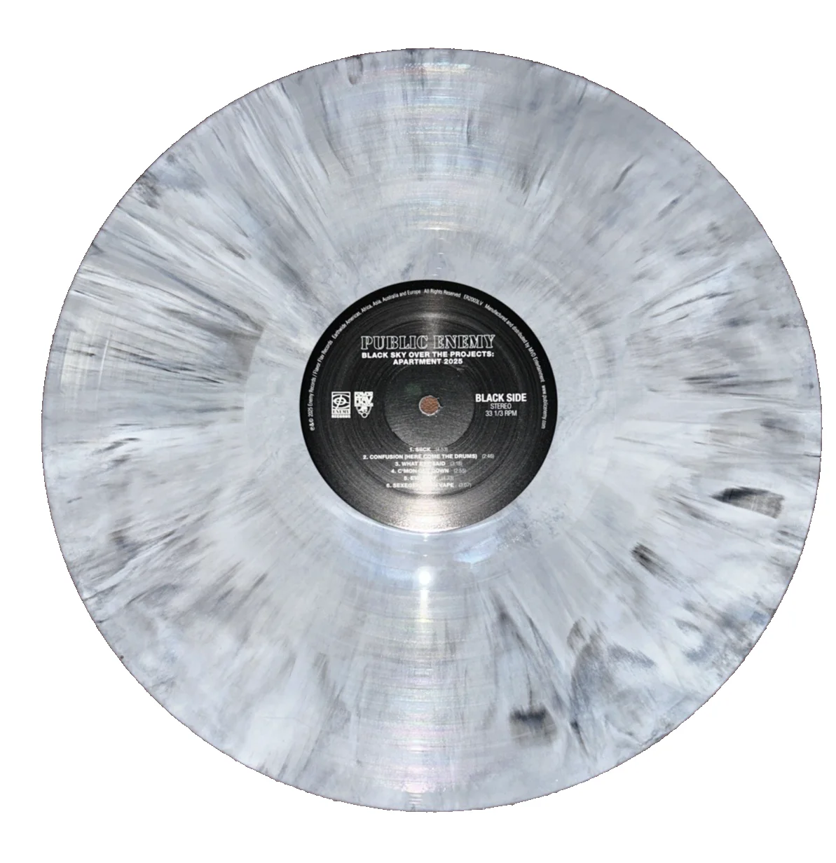 Public Enemy SIGNED Black Sky Over The Projects LP Vinyl Chuck D Flava Flav JSA, image 4