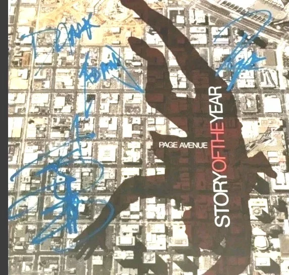 STORY OF THE YEAR Signed Vinyl LP Record PAGE AVENUE autograph JSA Cert. Hero, изображение 4