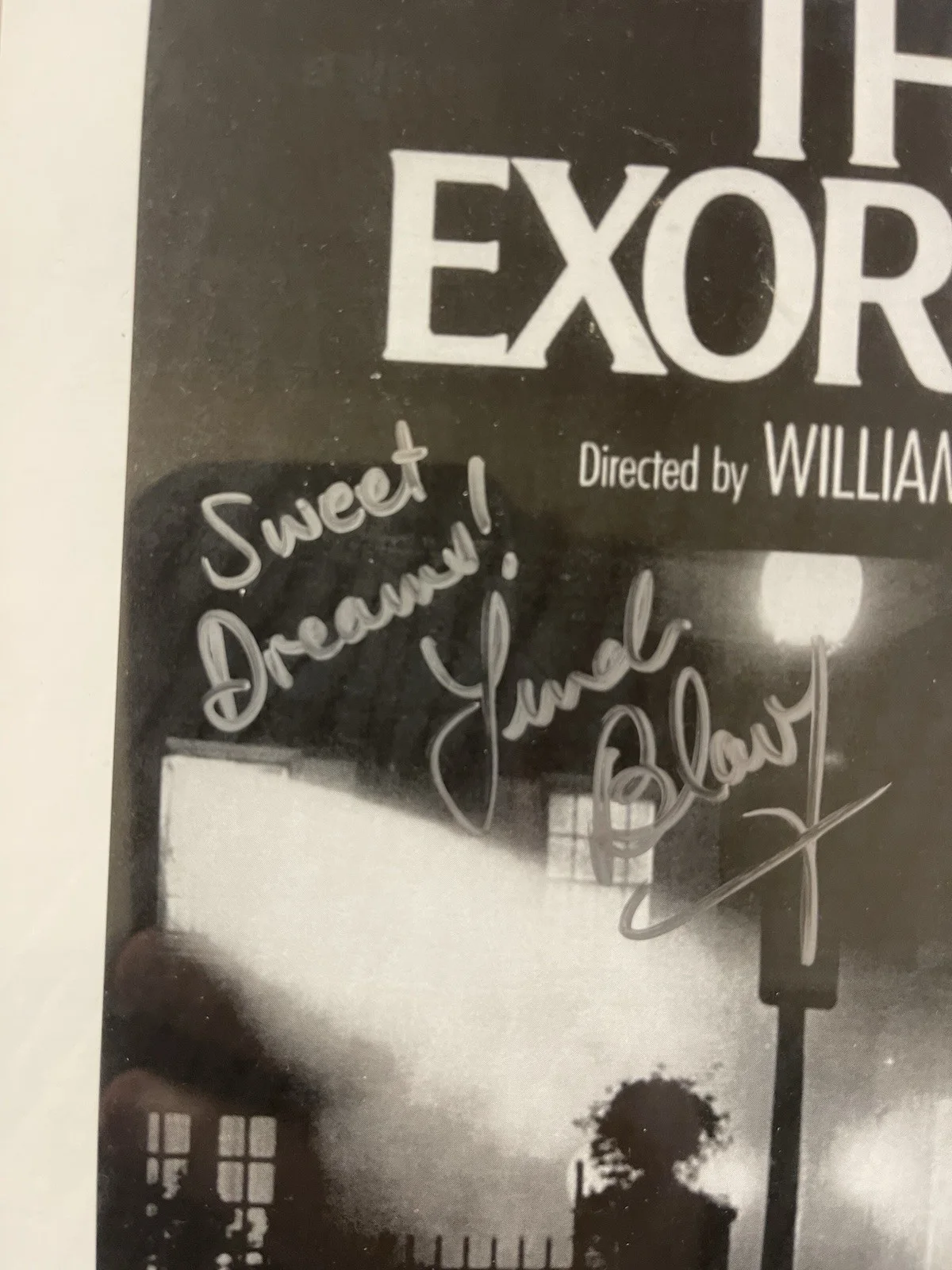 Linda Blair Singed Vertical Small Movie Poster Beckett Authenticated B14030, изображение 2