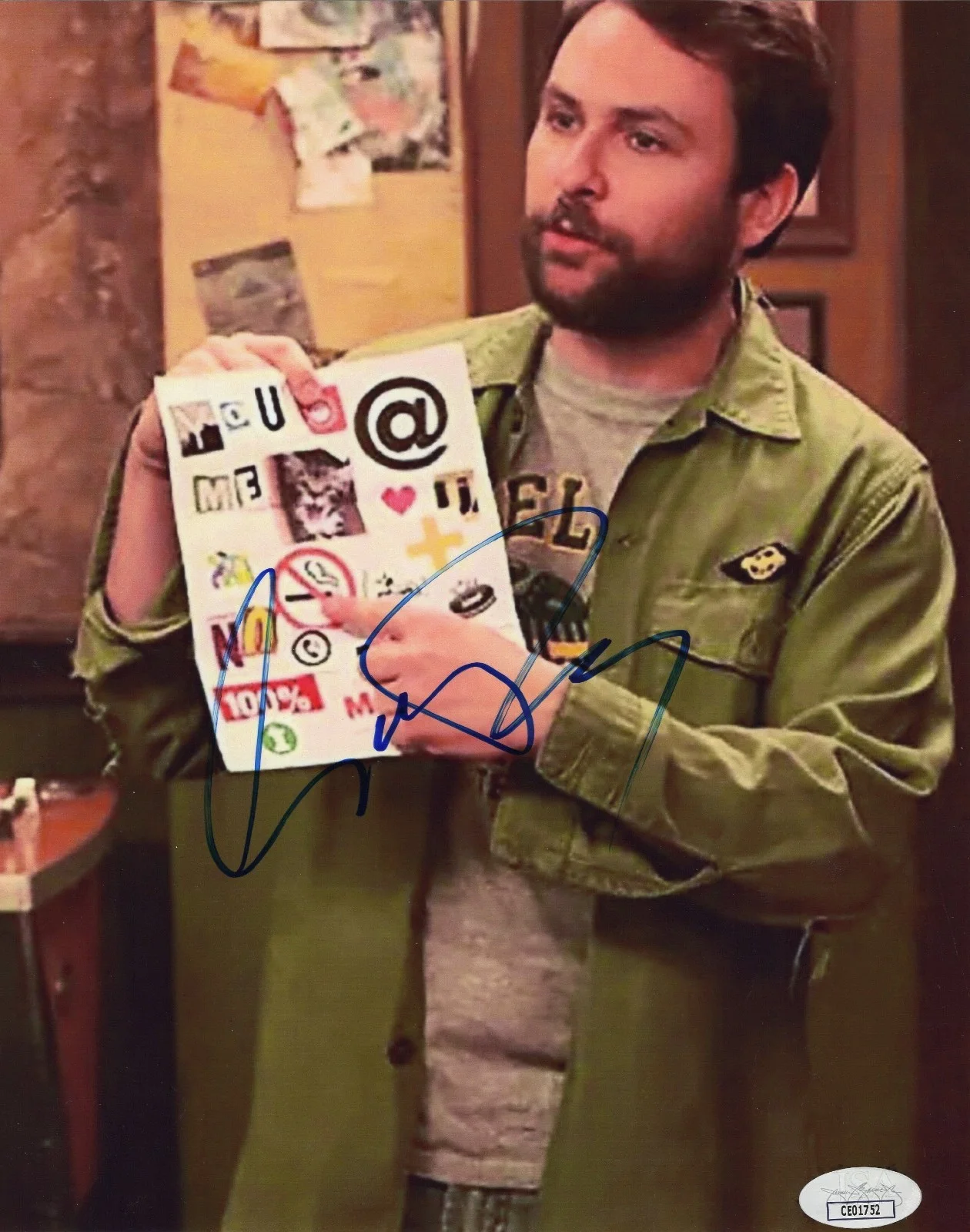 Always Sunny Cast Signed Photos x4 Charlie Day Rob Mac Kaitlin Glenn JSA PSA COA, изображение 2