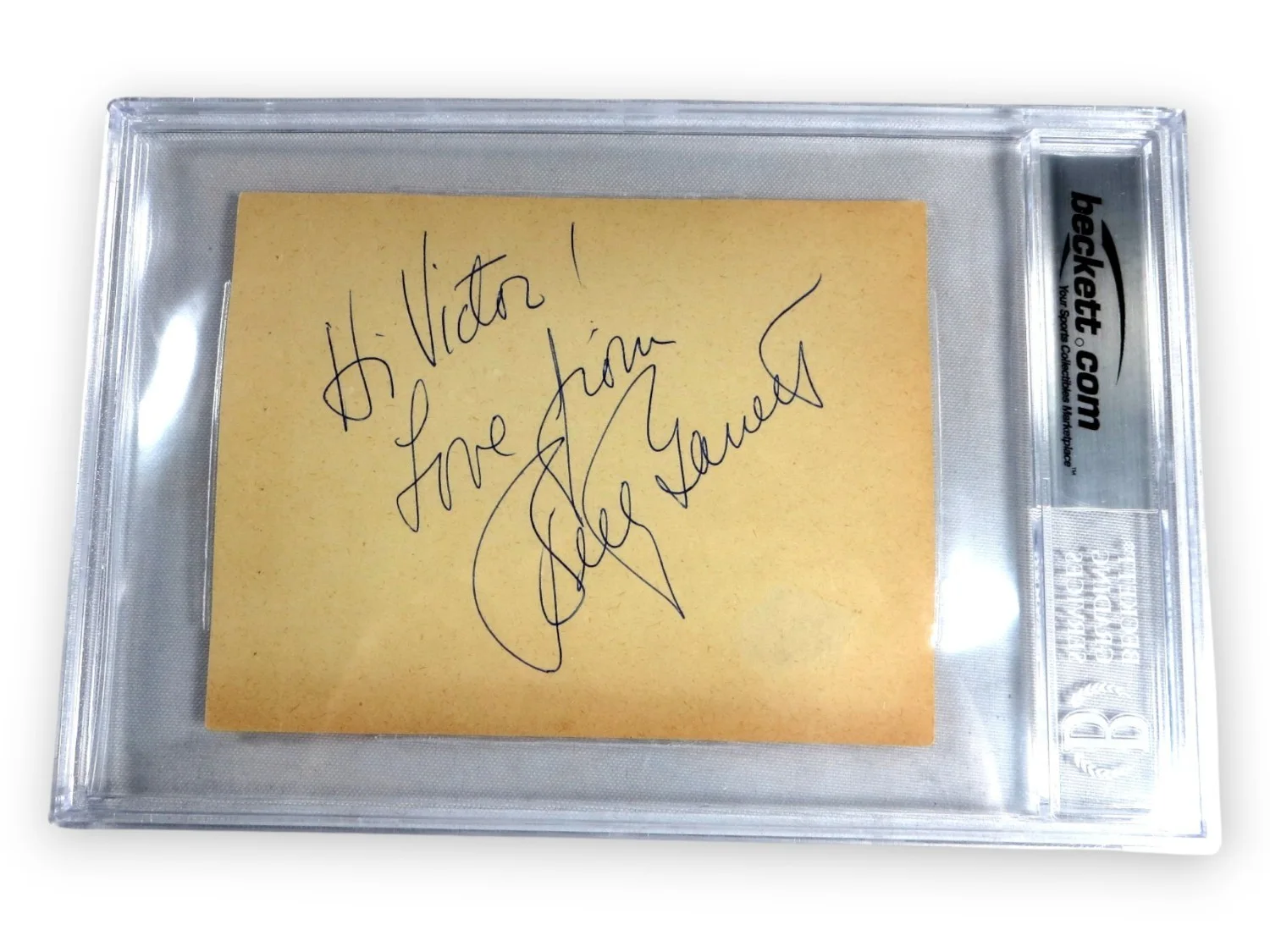 Sammy Davis Jr. Signed Autographed Cut Signature Sept 1970 9 Auto Grade BAS 0106, image 2