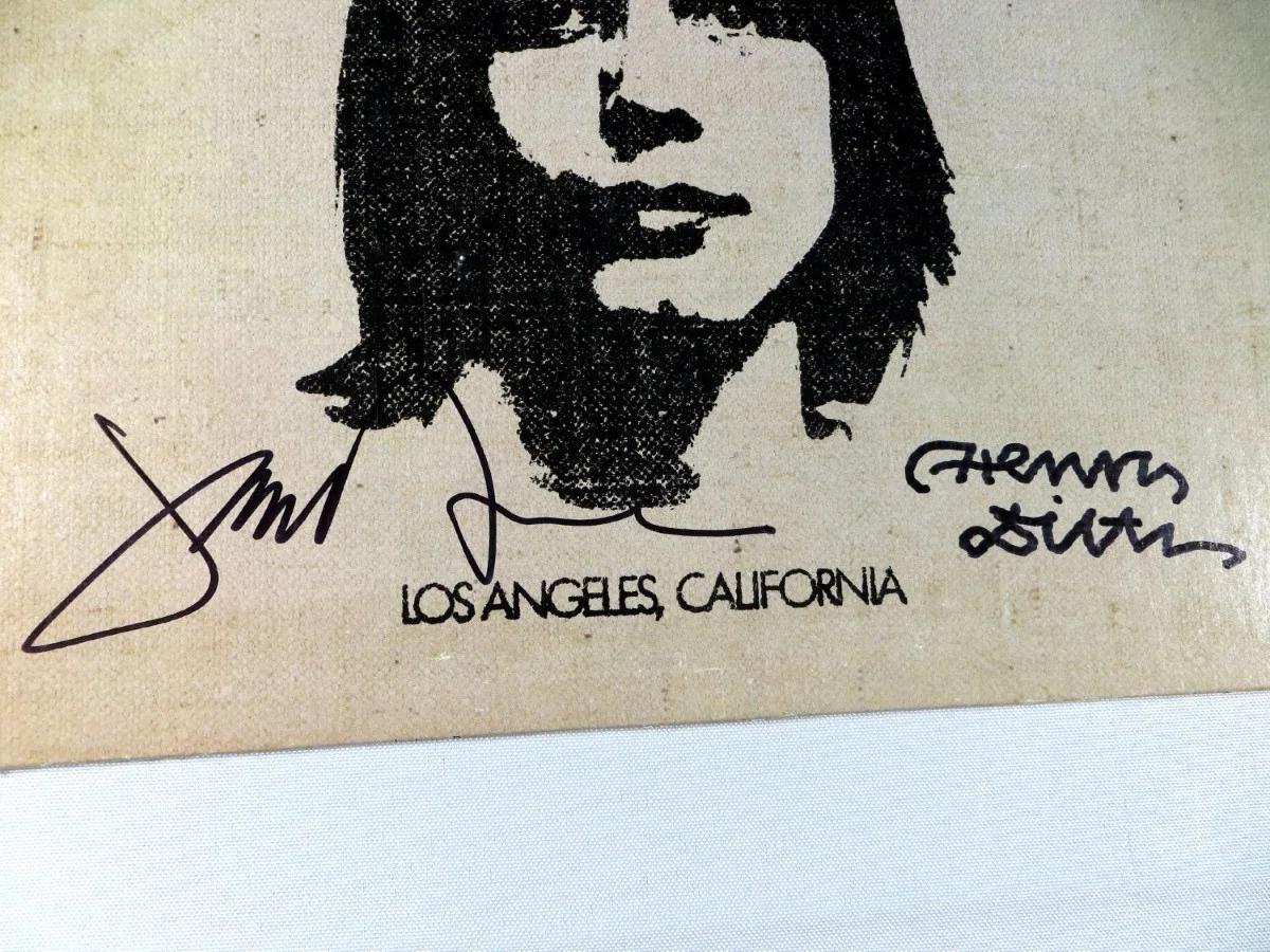 Jackson Browne Henry Diltz Dual Signed Autographed Album Cover BAS BU81836, изображение 2