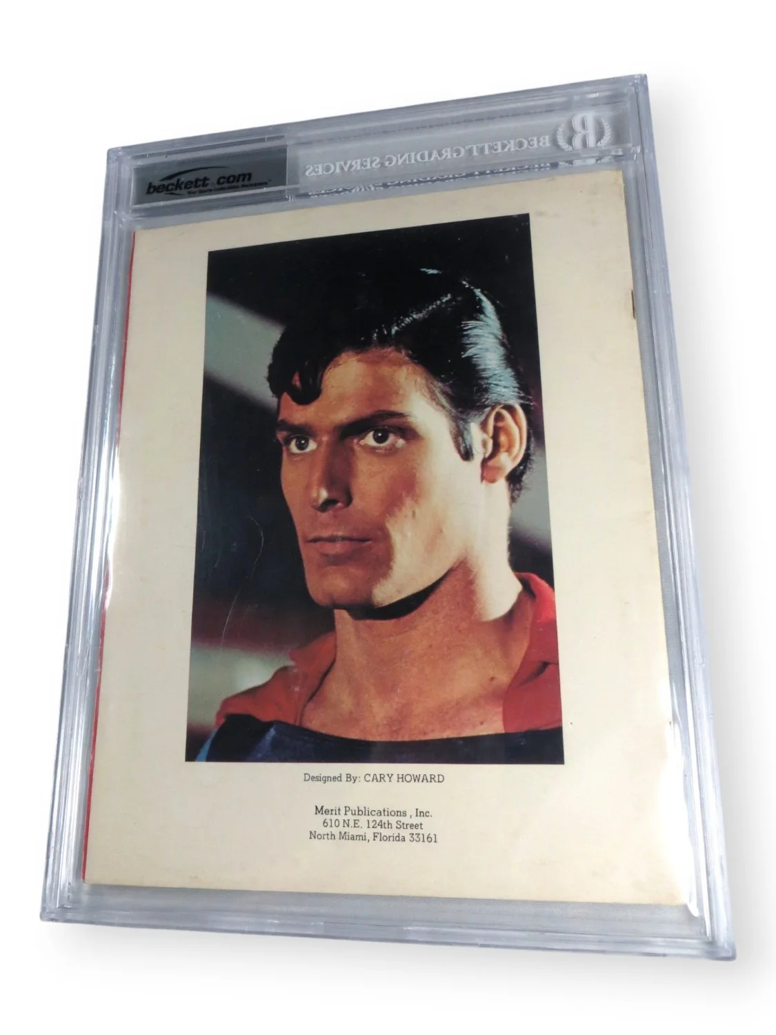 Christopher Reeve — Christopher Reeve Signed Autographed Magazine Superman 1987 Encased BAS 2384, image 4