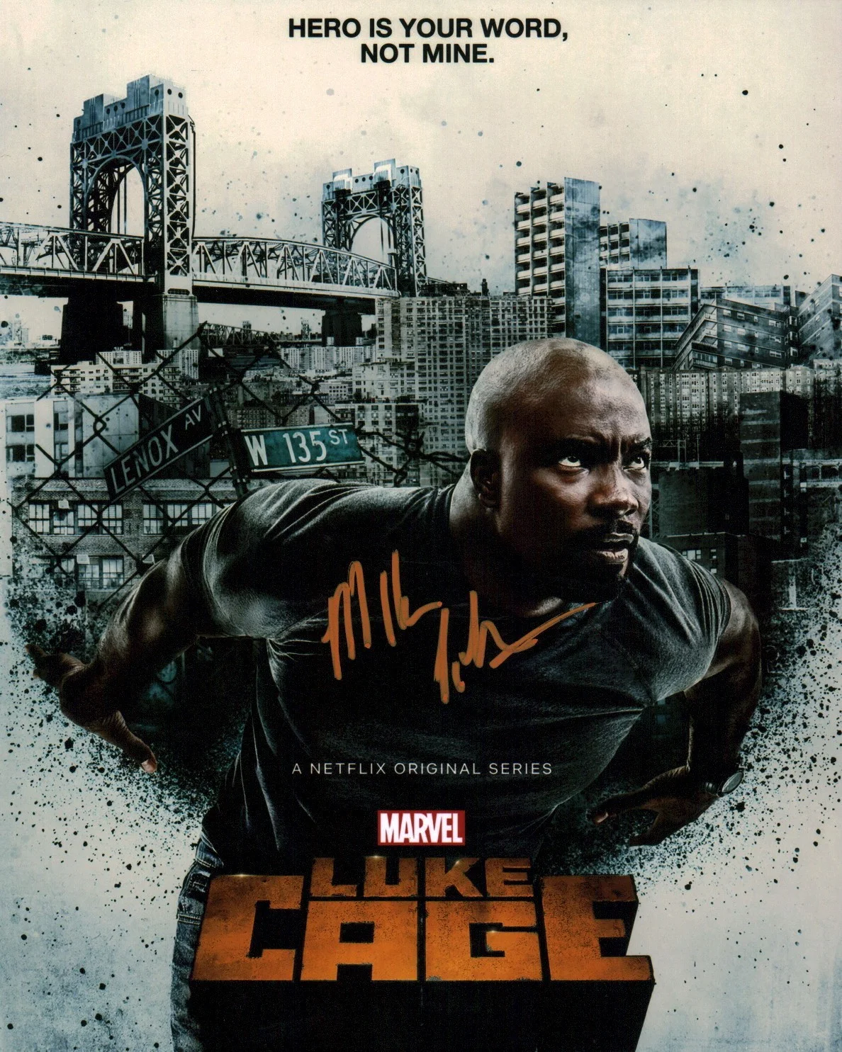 Mike Colter — Mike Colter Marvel's Luke Cage Signed 8x10 Photo JSA Certified Autograph