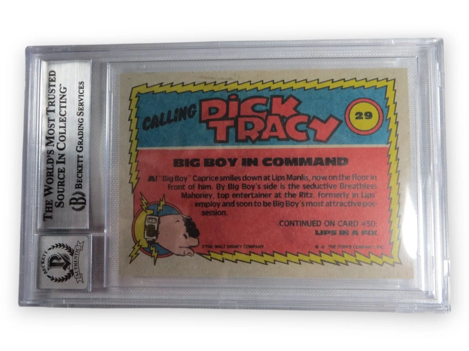 Al Pacino — Al Pacino Autographed Trading Card Dick Tracy 1990 Topps #29 10 Auto Grade BAS, изображение 3
