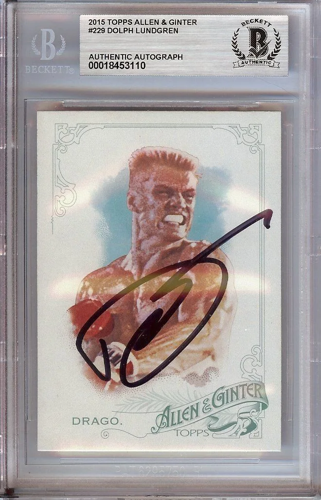 Dolph Lundgen — Dolph Lundgen Autographed Trading Card 2015 Allen & Ginter Rocky IV BAS 3110