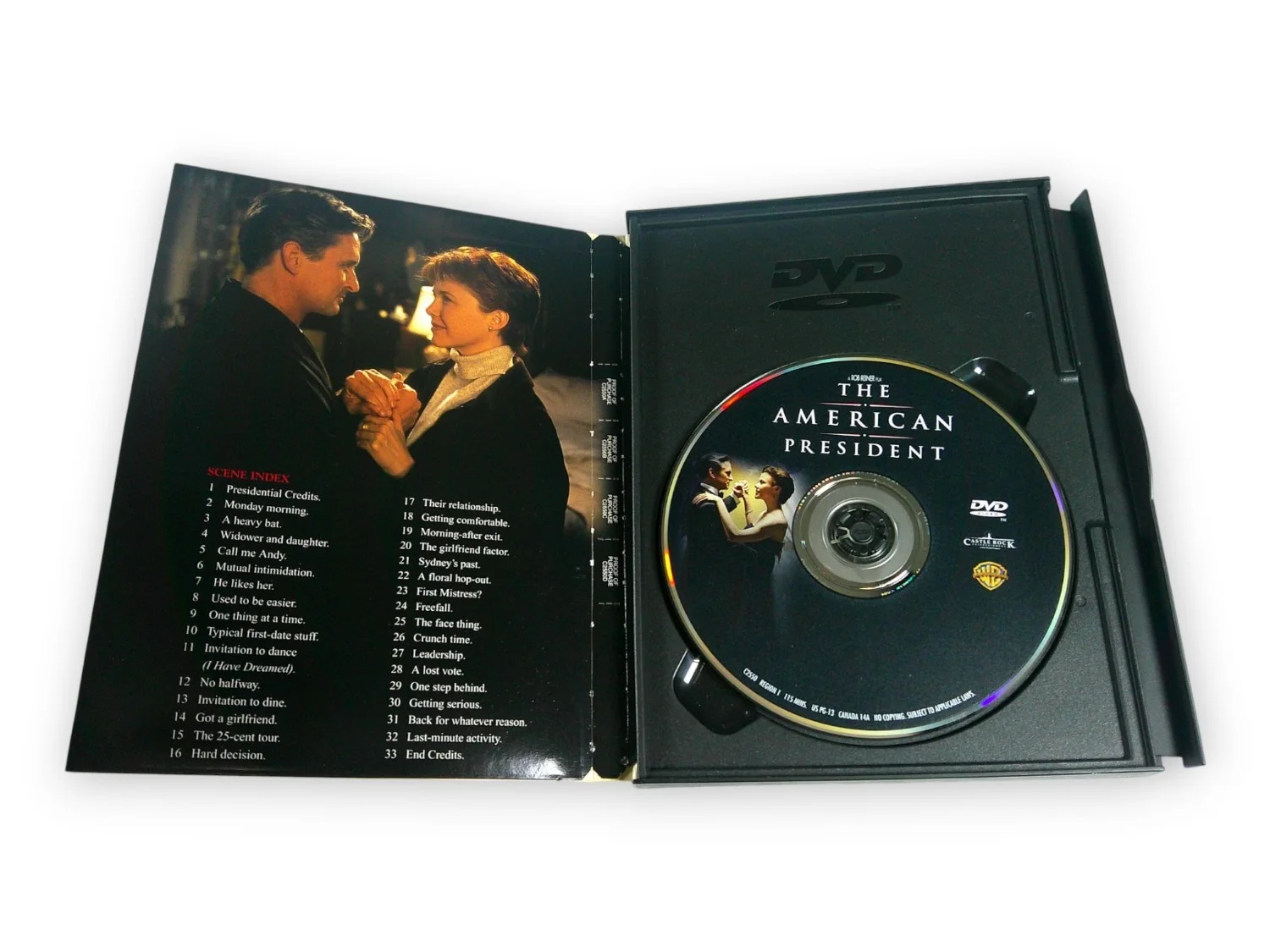 Michael J Fox, Aaron Sorkin — Michael J Fox Aaron Sorkin Dual Autographed DVD Cover The American President BAS, изображение 2