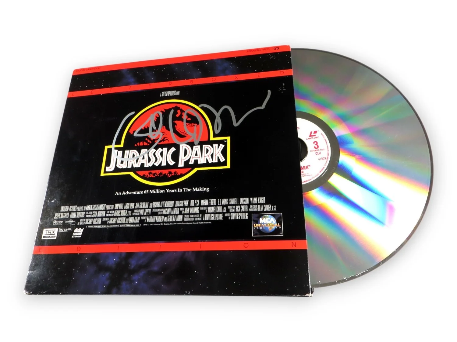 Jeff Goldblum — Jeff Goldblum Signed Autographed Laserdisc Cover Jurassic Park BAS BU81811