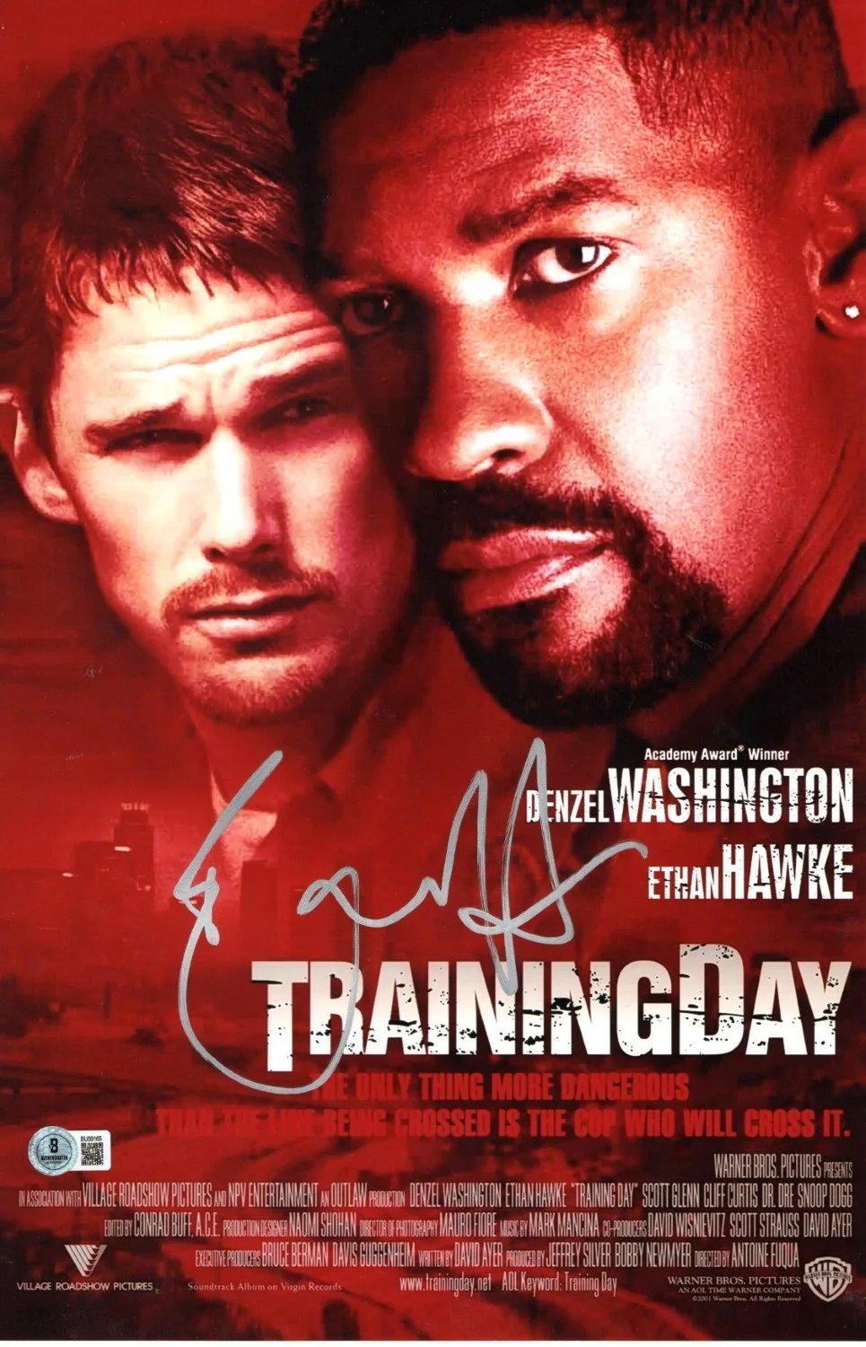 Ethan Hawke — Ethan Hawke Signed Autographed 11X17 Photo Training Day Poster BAS BU89165