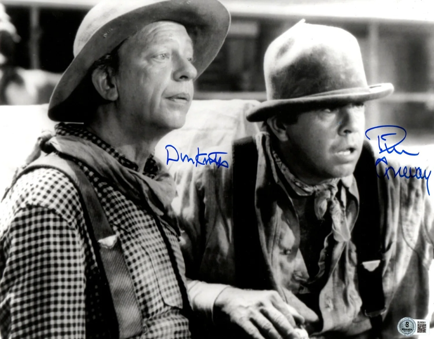 Don Knotts, Tim Conway — Don Knotts Tim Conway Autographed 11X14 Photo Apple Dumpling Gang BAS BU96901