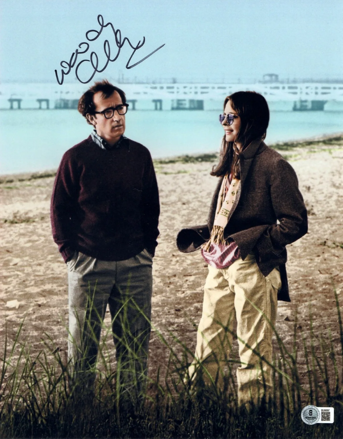 Woody Allen — Woody Allen Signed Autographed 11X14 Photo Annie Hall w/Keaton BAS BU96897