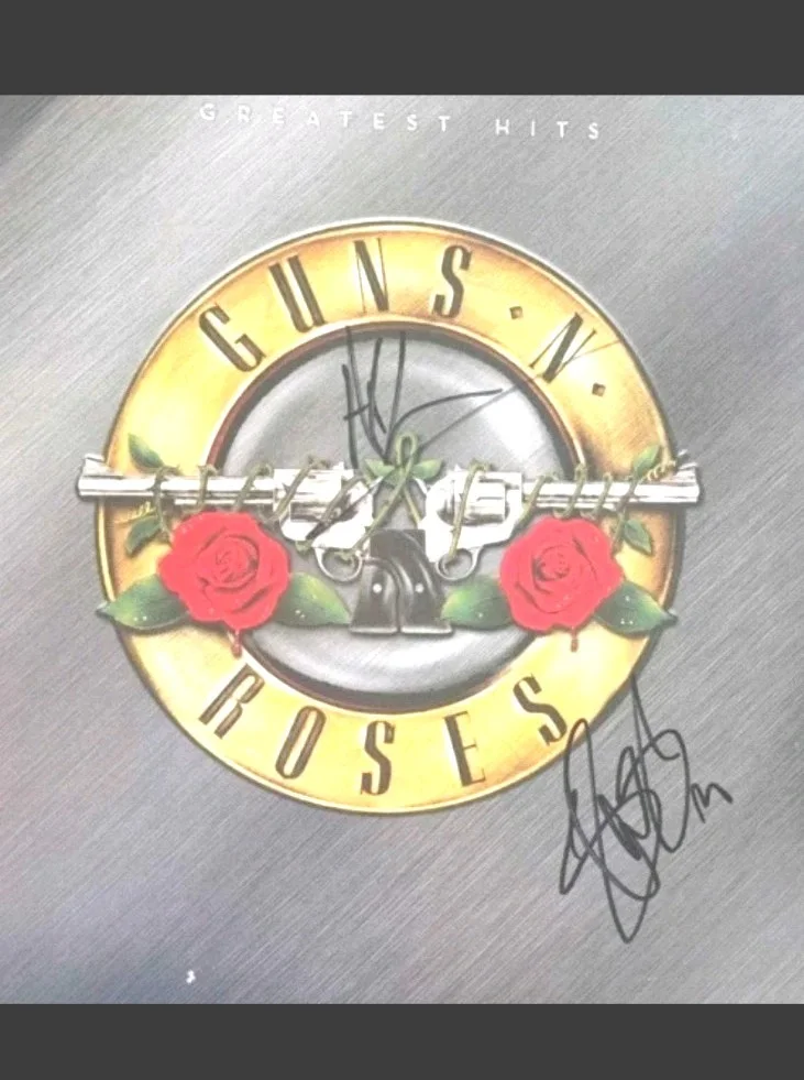 Guns N Roses Autographed Greatest Hits Signed By AXL ROSE & SLASH 2025 WARSAW, image 2