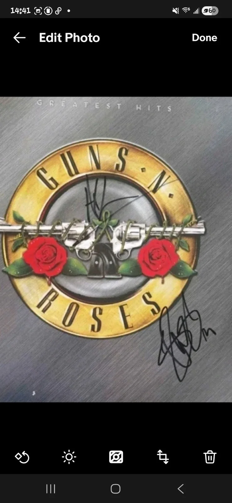 Guns N Roses Autographed Greatest Hits Signed By AXL ROSE & SLASH 2025 WARSAW, image 5