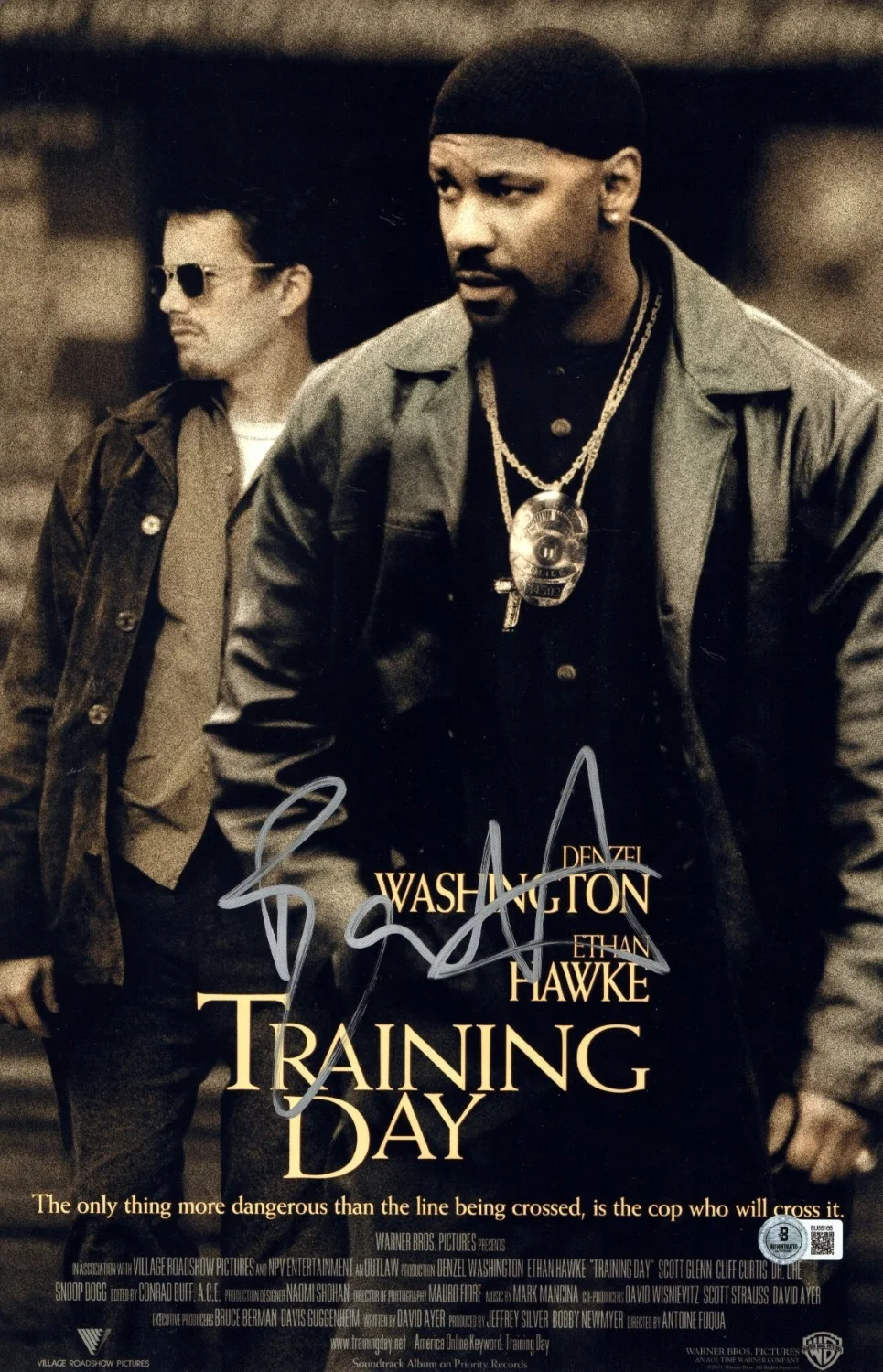 Ethan Hawke — Ethan Hawke Signed Autographed 11X17 Photo Training Day Poster BAS BU89166