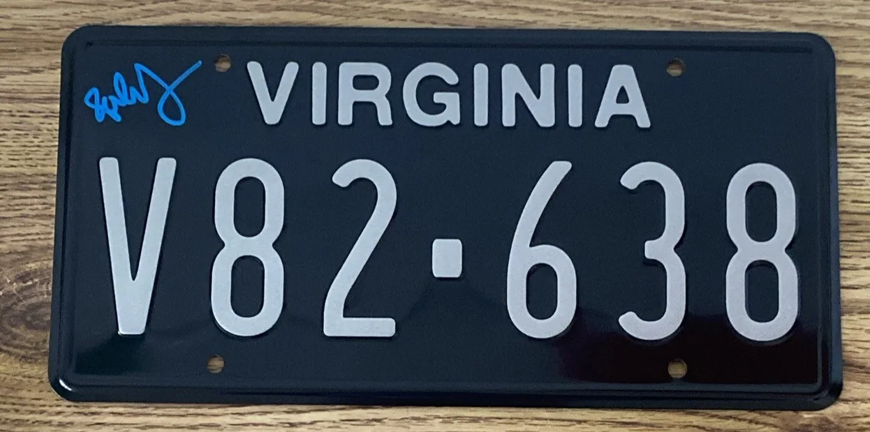 Paul Wesley — Paul Wesley Autographed License Plate Vampire Diaries Stefan’s Porsche
