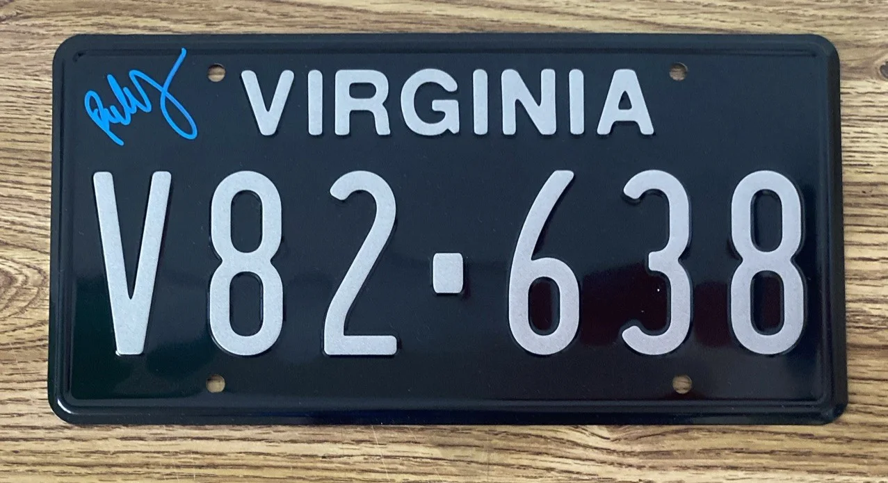 Paul Wesley — Paul Wesley Autographed License Plate Vampire Diaries Stefan’s Porsche