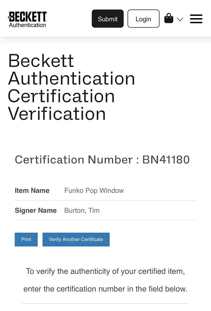 Tim Burton Signed Funko#808 Jack Skellington (Nightmare Before Christmas)Beckett, image 5