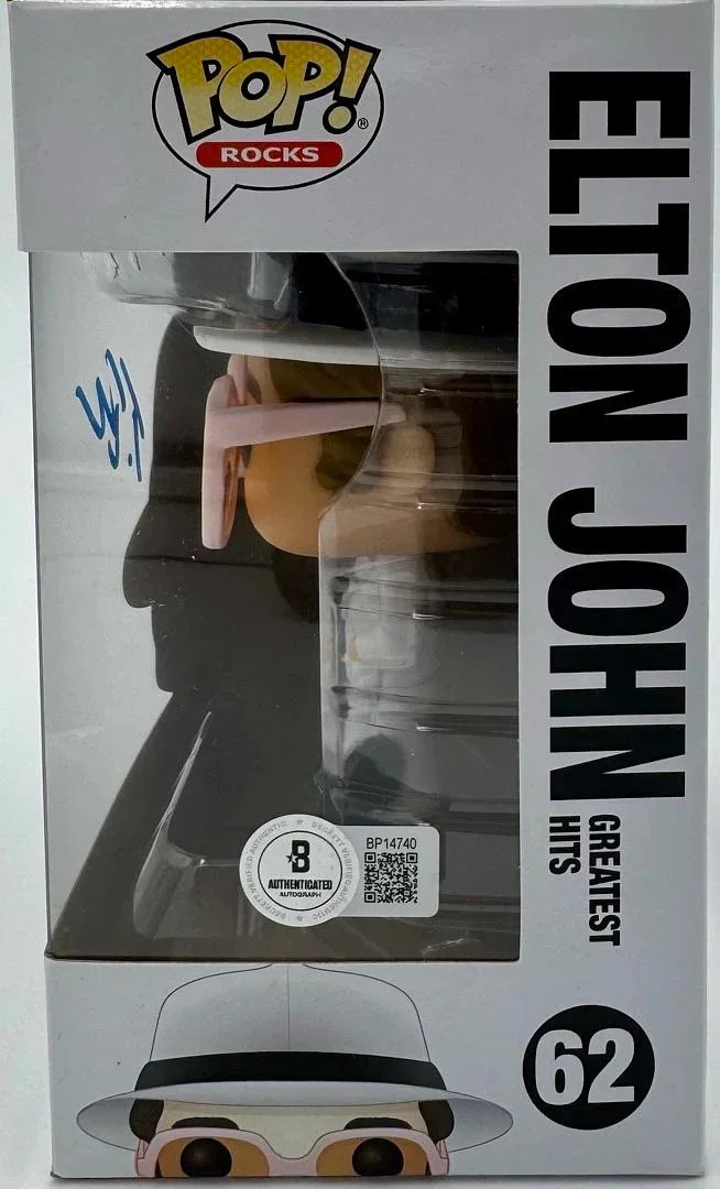 Taron Egerton Signed Funko Pop #62 "Elton John" - Beckett COA, изображение 3