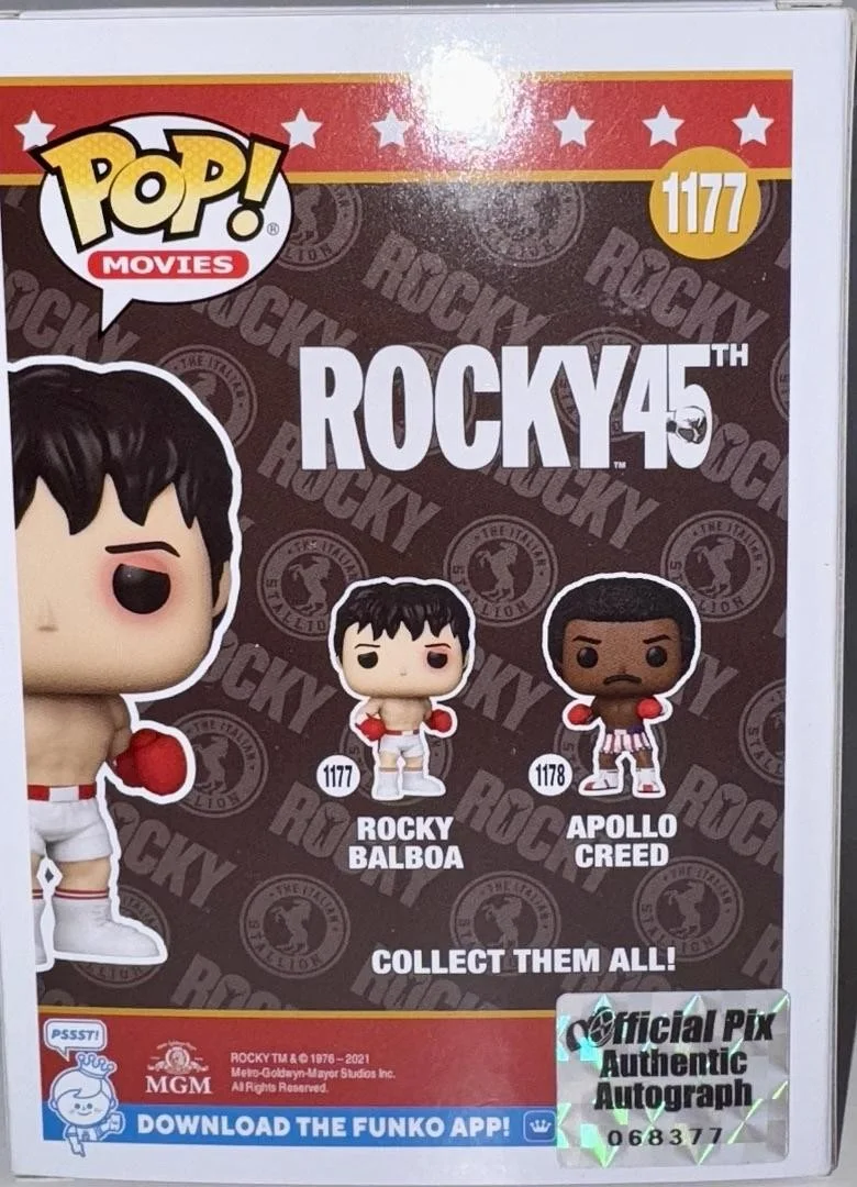 Sylvester Stallone Signed Funko Pop #1177 "Rocky Balboa" - Official Pix COA, image 5