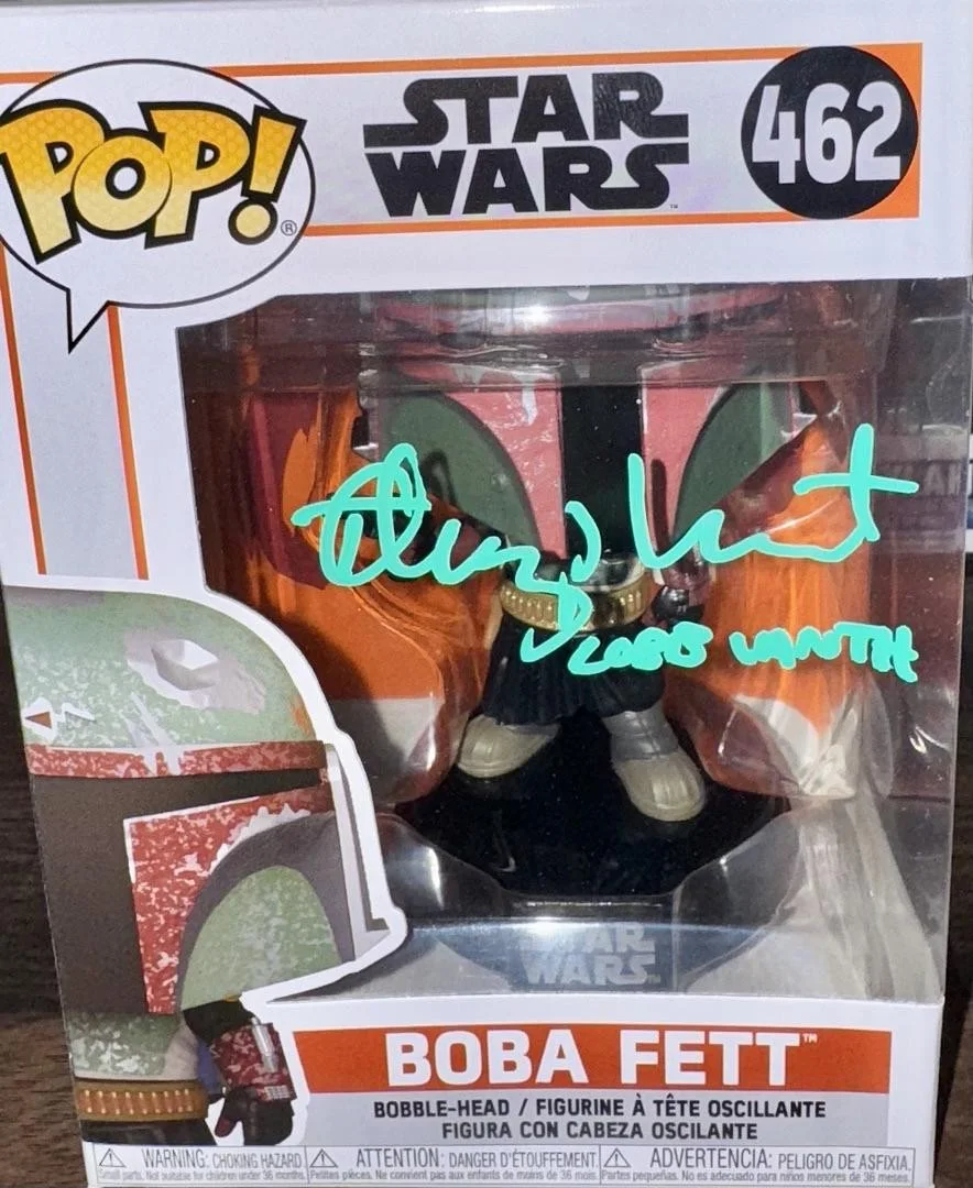 Temeura Morrison signed Star Wars Funko #462 "Boba Fett" - SWAU COA, изображение 2