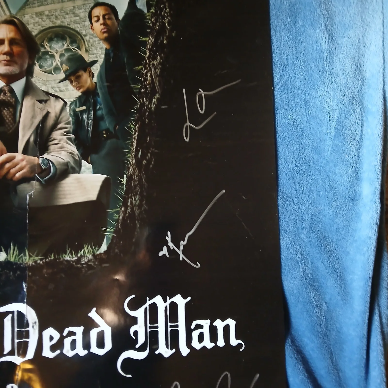 johnson. oconnor, washington, kunis, spaeny — WAKE UP DEAD MAN Cast Signed 27x40 Poster., image 4