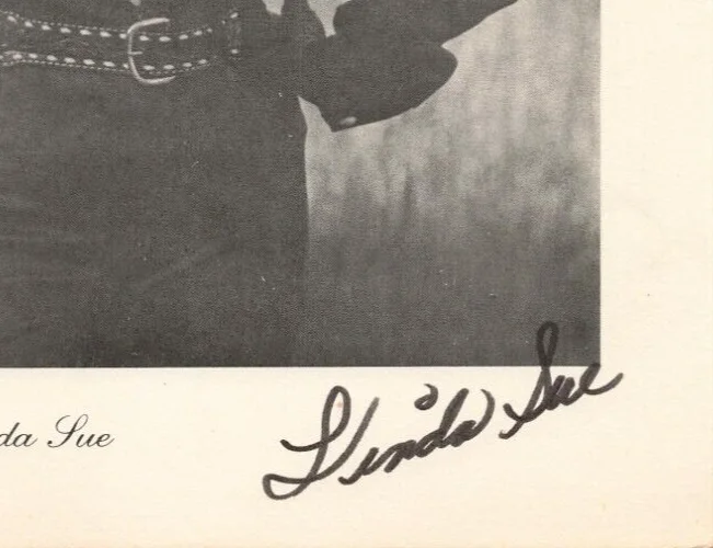Linda Sue 1970s Autograph Flyer Photo Hand Signed Country Music Clark Cty *P105c, изображение 2