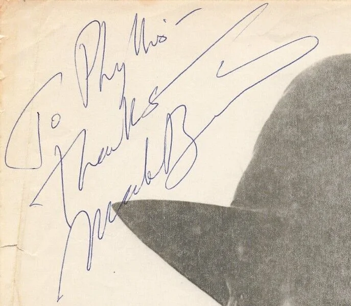 Mark Brine 1970s Autograph Flyer Photo Hand Signed Country Music Door Knob P105c, изображение 2