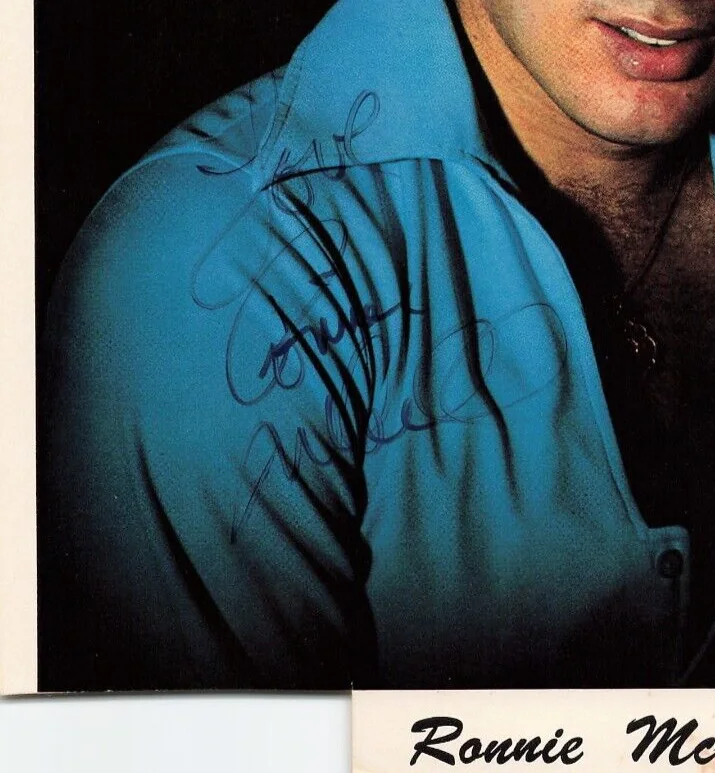 Ronnie McDowell 1970s Autograph Flyer Photo Hand Signed Country Music *P105c, изображение 2