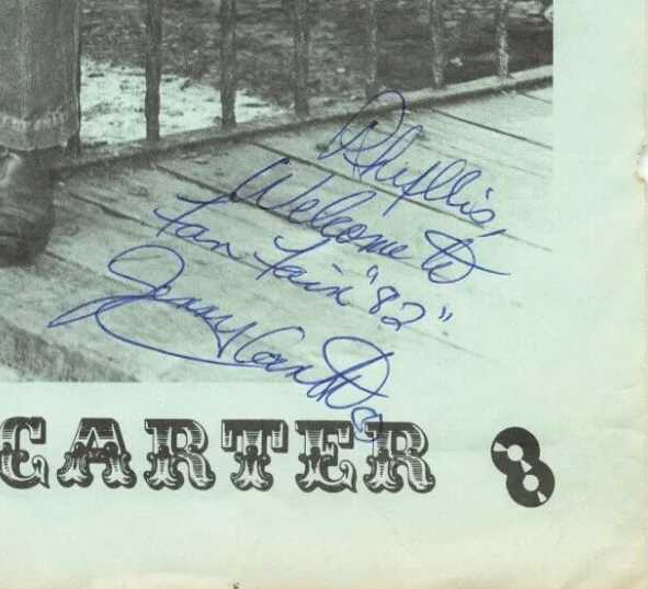 Jerry Carter 1982 Autograph Flyer Photo Hand Signed Country Music *P105c, изображение 2