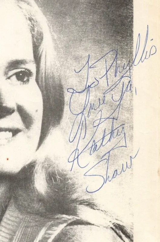 Kathy Shaw 1970s Autograph Flyer Photo Hand Signed Country Music Wheeling *P105c, изображение 3