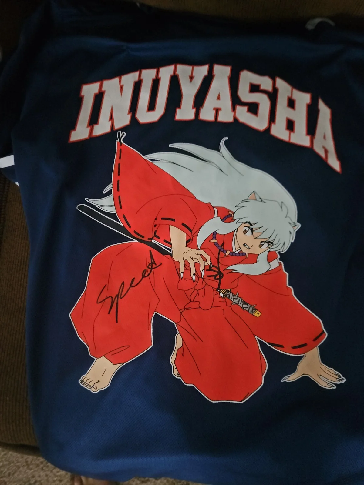 Ishowspeed — IShowSpeed SIGNED Inuyasha Baseball Tee – VIDEO PROOF – Authentic Autograph