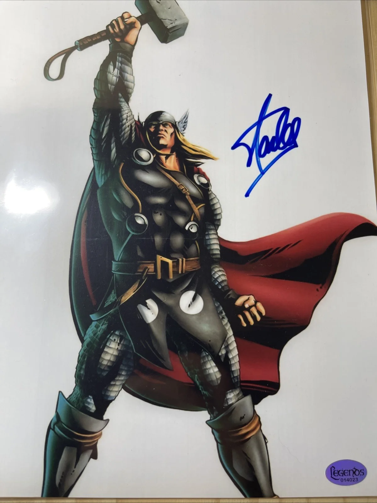 Stan Lee Signed THOR 8x10 Photo Print Authentication legends COA #014023, image 2