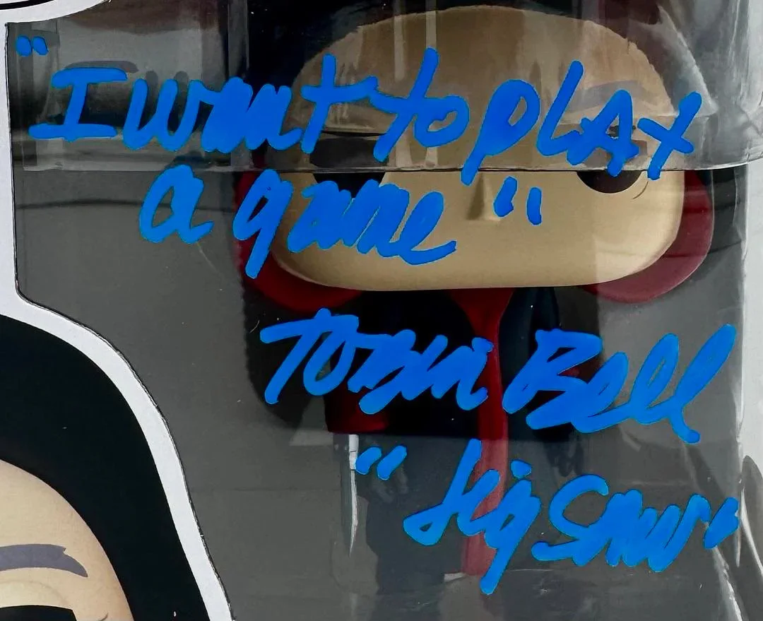 Tobin Bell "Jigsaw" signed Funko #1820 (Saw) w/quote and character name-JSA COA, image 2