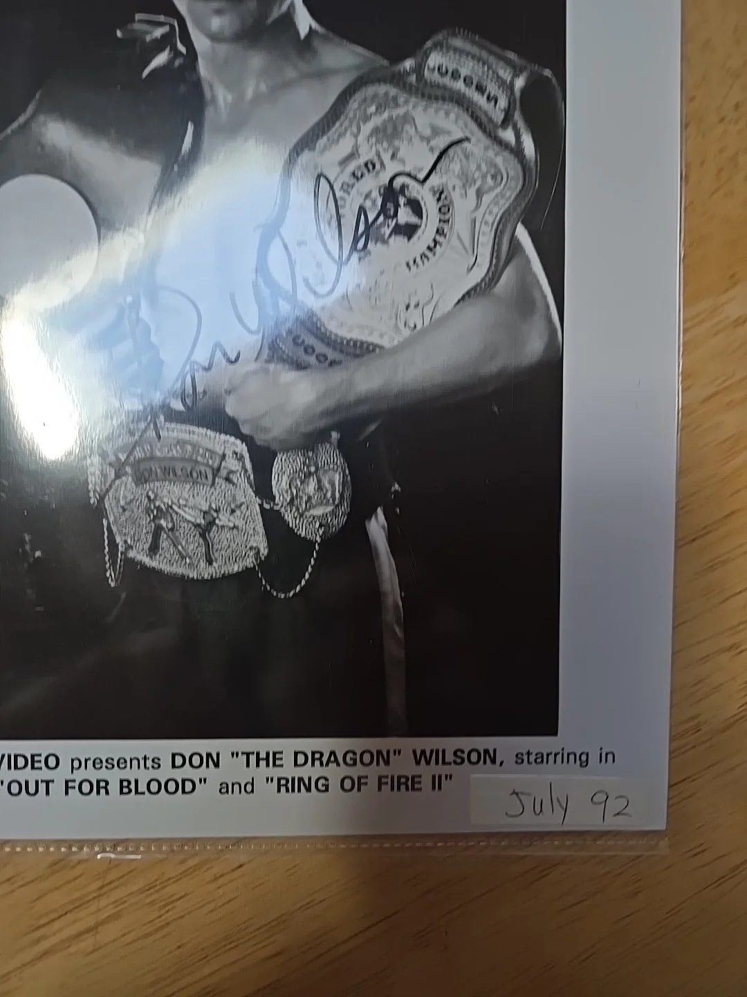 Don The Dragon Wilson — Don "The Dragon" Wilson Signed Autograph 8x10 Photo Martial Arts Kickboxer, изображение 2