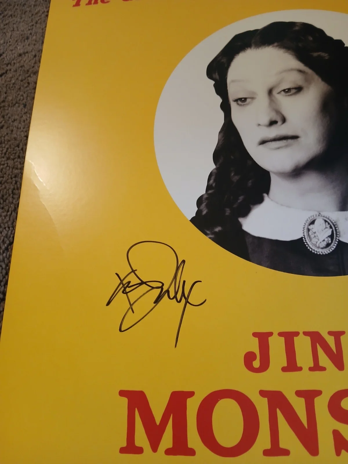 3 Cast Members — Oh Mary! cast signed 14x22 Broadway Windowcard with 3 signatures Jinkx Monsoon, image 2
