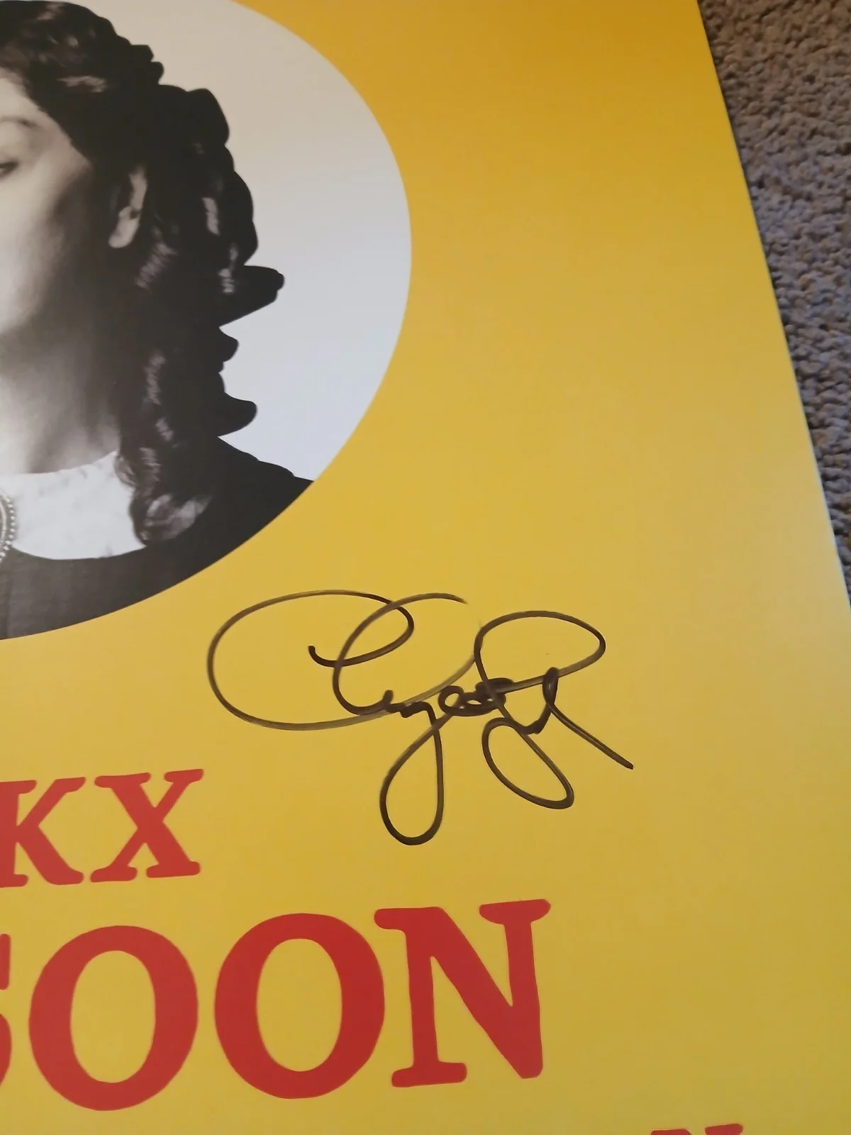 3 Cast Members — Oh Mary! cast signed 14x22 Broadway Windowcard with 3 signatures Jinkx Monsoon, image 3