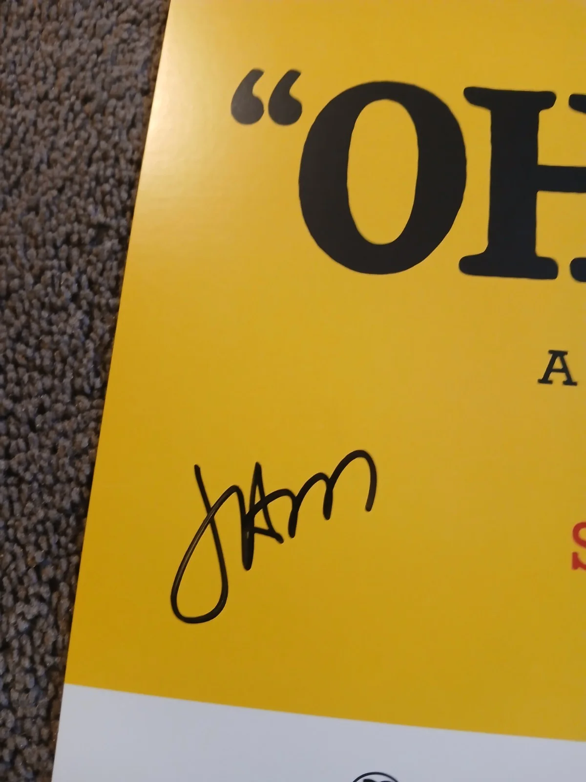 3 Cast Members — Oh Mary! cast signed 14x22 Broadway Windowcard with 3 signatures Jinkx Monsoon, image 4