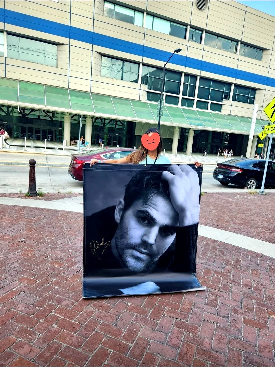 Paul Wesley & Ian Somerhalder — Paul Wesley Signed / Autographed 5' X 5' TVD The Vampire Diaries Banner