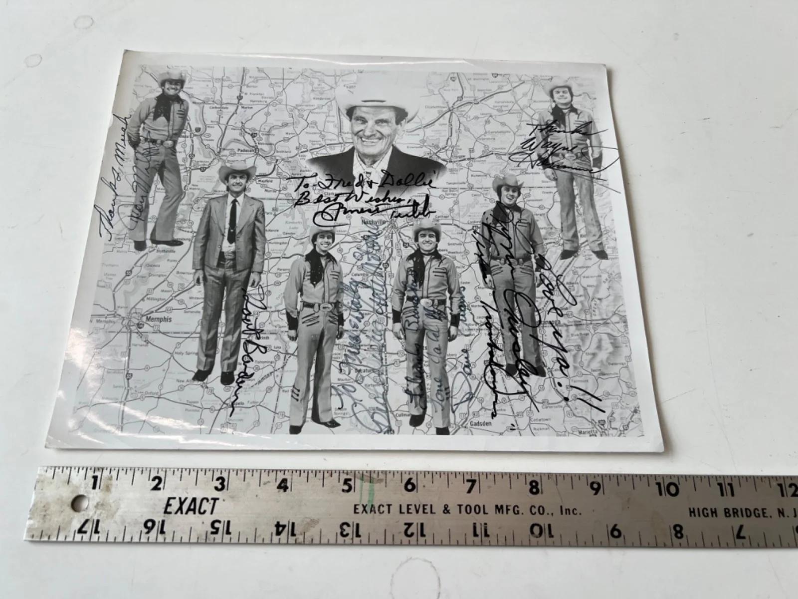 Autographed Photo of Ernest Tubbs & The Texas Troubadours. All members signed, изображение 3