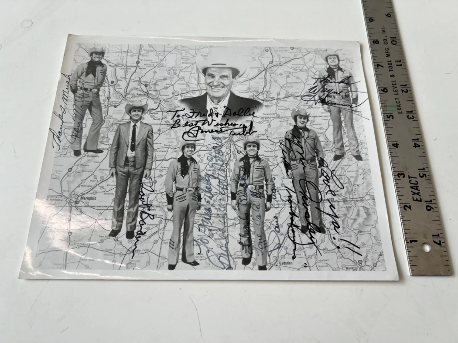 Autographed Photo of Ernest Tubbs & The Texas Troubadours. All members signed, изображение 4