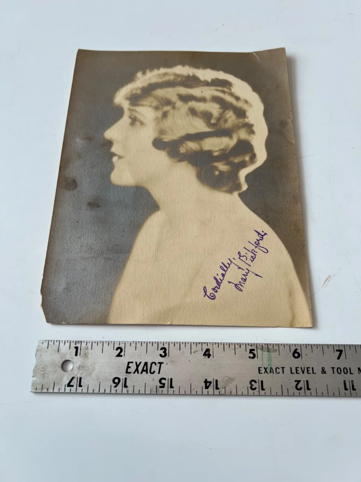 Mary Pickford Silent Film Star, Rare Hand Autographed Black and White Photo, изображение 4