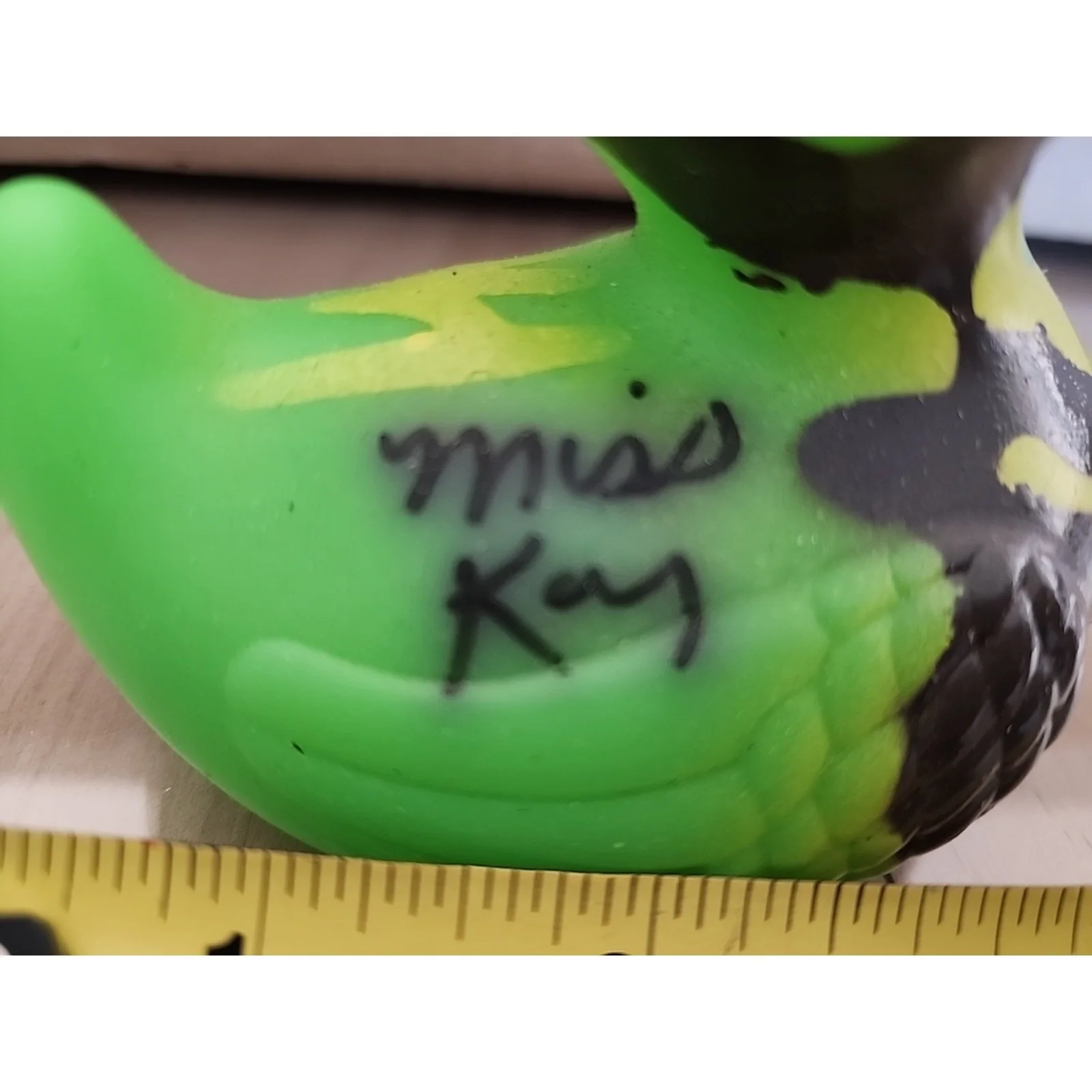 Miss Kay Robertson — 3" Camouflage Rubber Duck Autographed by Miss Kay Robertson Duck Dynasty, image 5