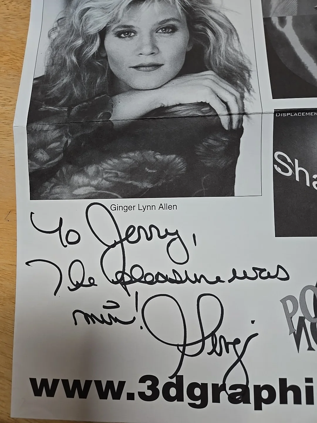 Ginger Lynn — Hot Sexy Ginger Lynn Signed 10 X 13 Authentic Autograph Adult Star, image 2
