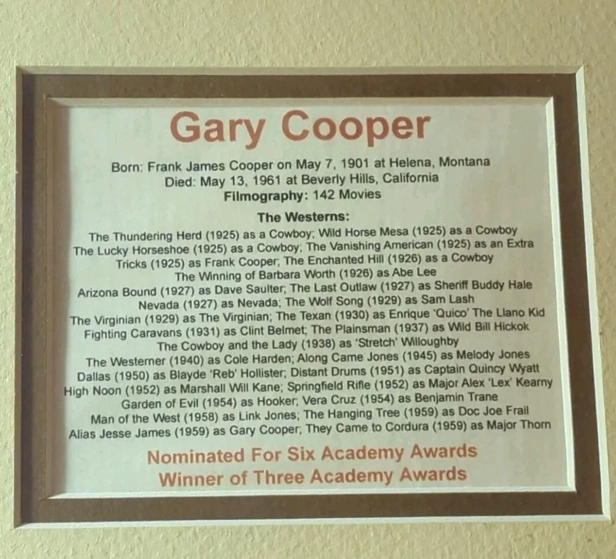 Gary Cooper Matted Display, image 2