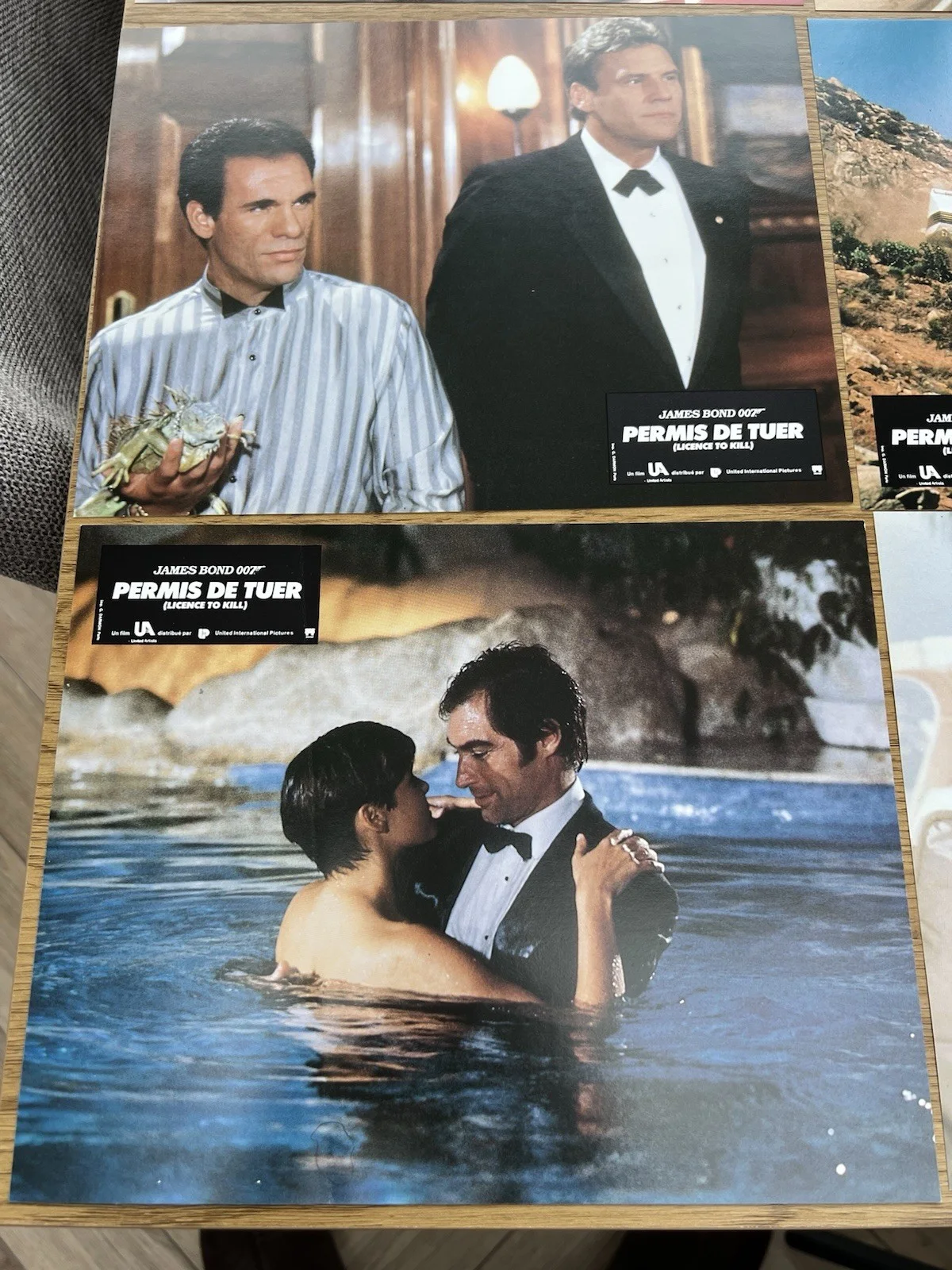 Set Of 8 Original French Licence To Kill James Bond Lobby Cards / FOH Stills, изображение 2