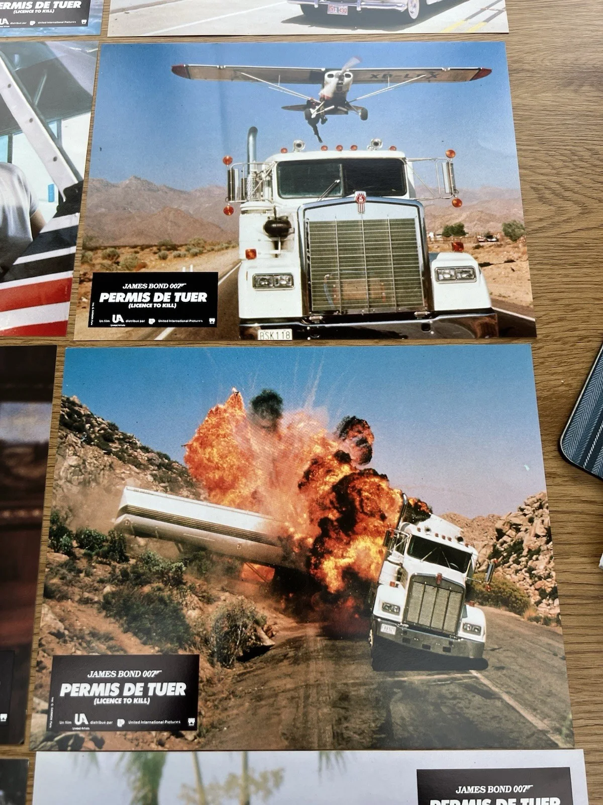 Set Of 8 Original French Licence To Kill James Bond Lobby Cards / FOH Stills, изображение 3